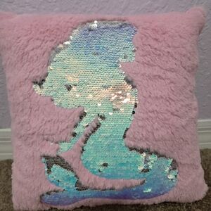 Pink Mermaid Sequin Pillow